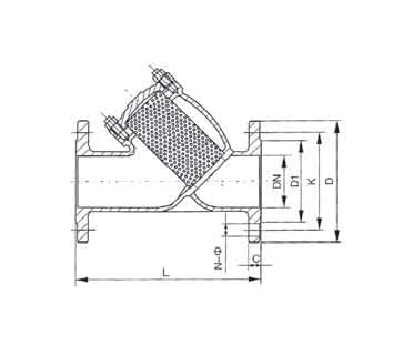 Y型法蘭過濾器尺寸